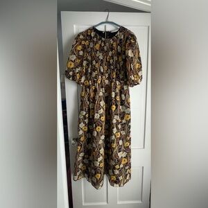 Rebecca Taylor Daphne Fleur Black Combo dress size L